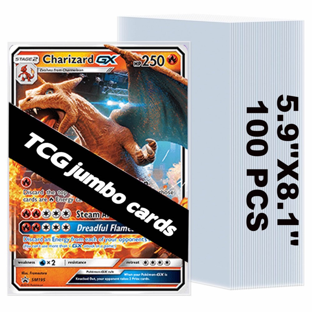 Collector Card Sleeve - 50-250pcs 투명 점보 카드 슬리브 15x20.5cm