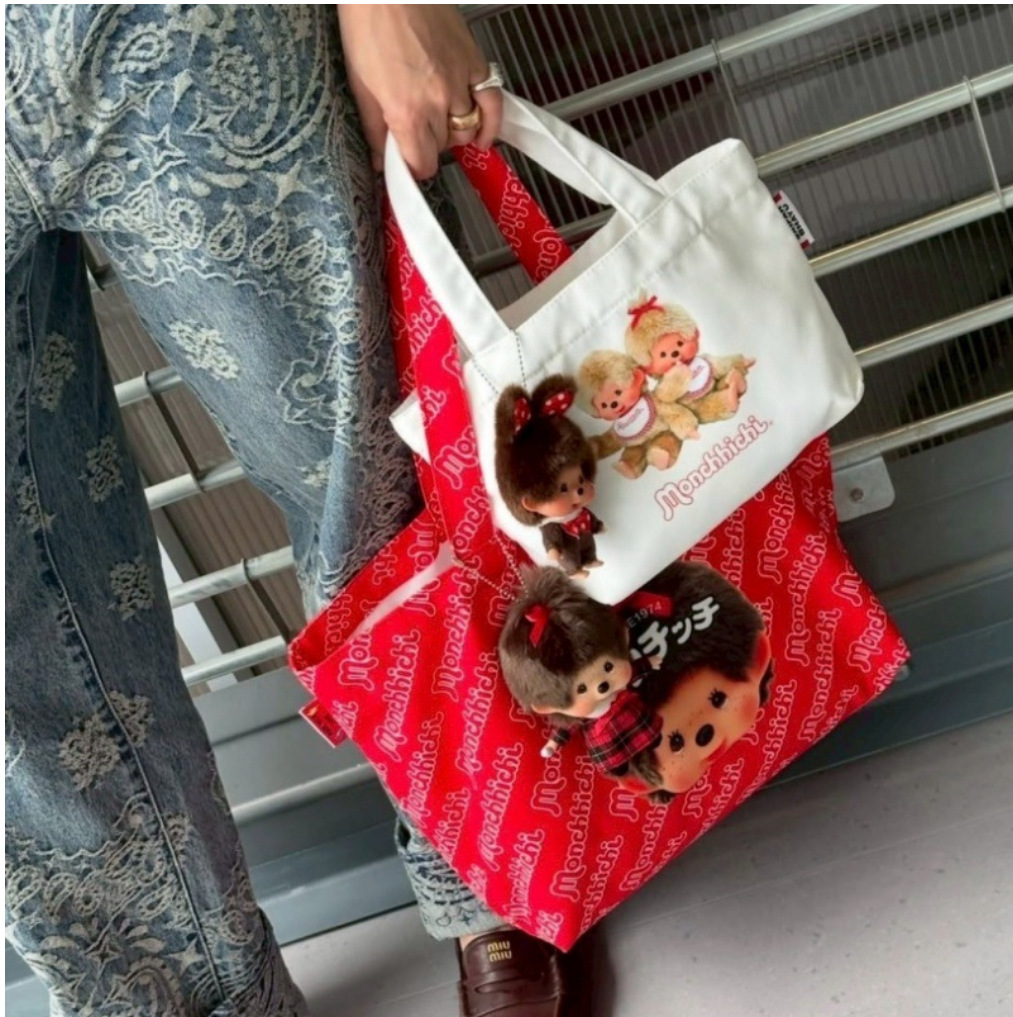 Anime Tote Bag - 일본, 한국, 태국 만화 모치치 캔버스