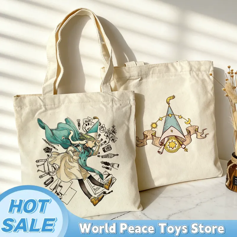 Anime Tote Bag - 일본 마녀 모자 아틀리에 캔버스 쇼핑백