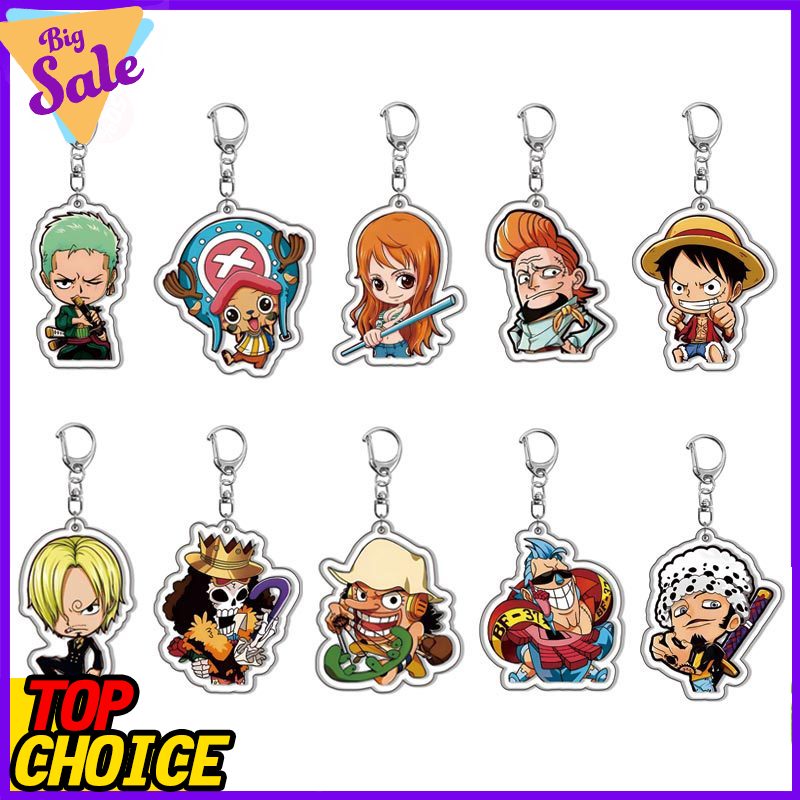 Luffy Anime Merchandise - 원피스 루피 로로노아 조로 키체인 아크릴