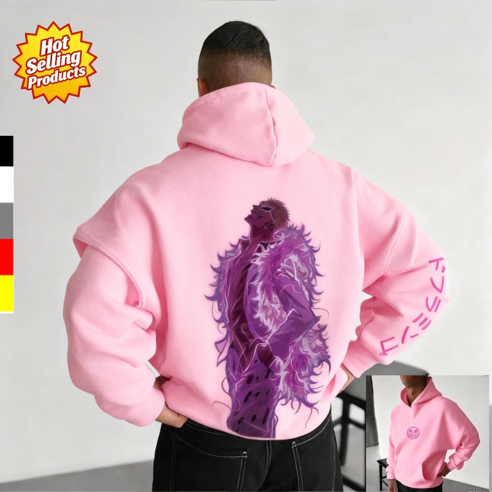 원피스 후드티 돈키호테 도플라밍고 새로운 스웨트셔츠 남 - Anime Merchandise Store In Japan 리뷰 및 가격