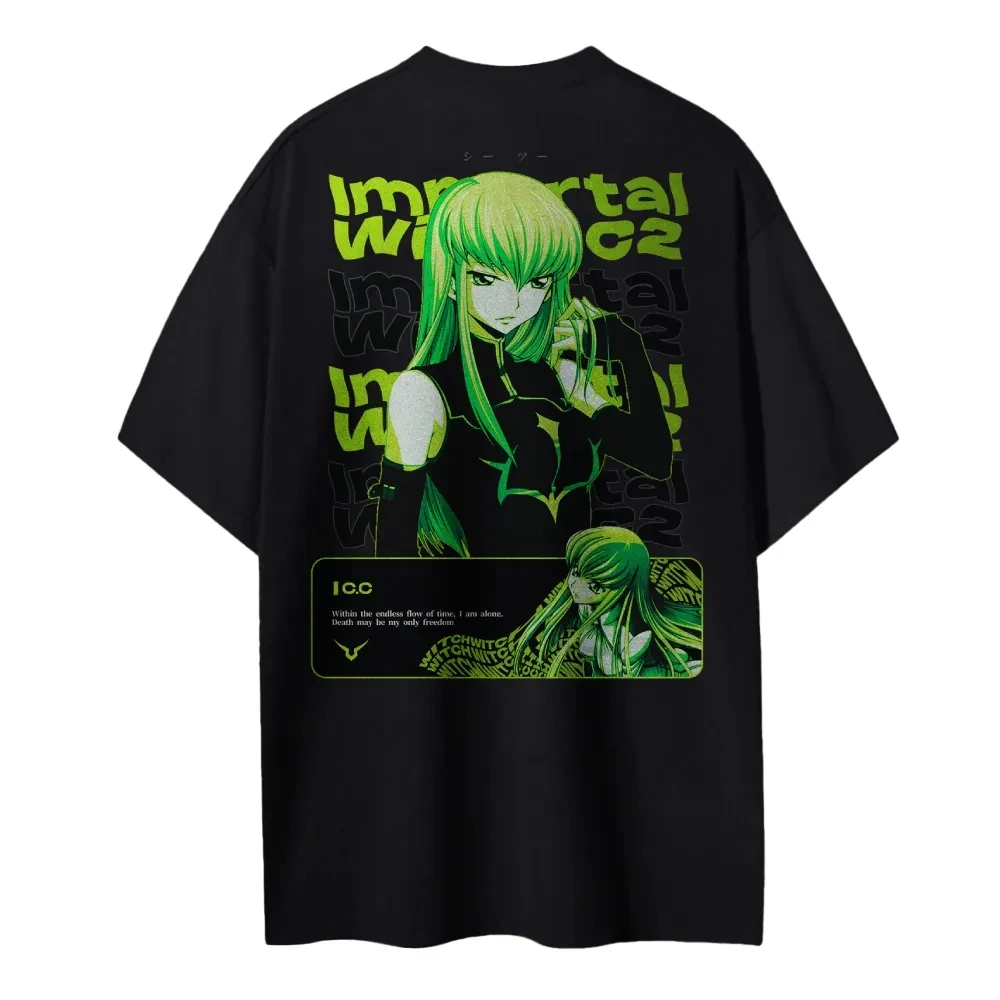 새로운 코드 기어스 티셔츠 C.C. 캐릭터 그린 헤어  - Anime Merchandise Store In Japan 리뷰 및 가격