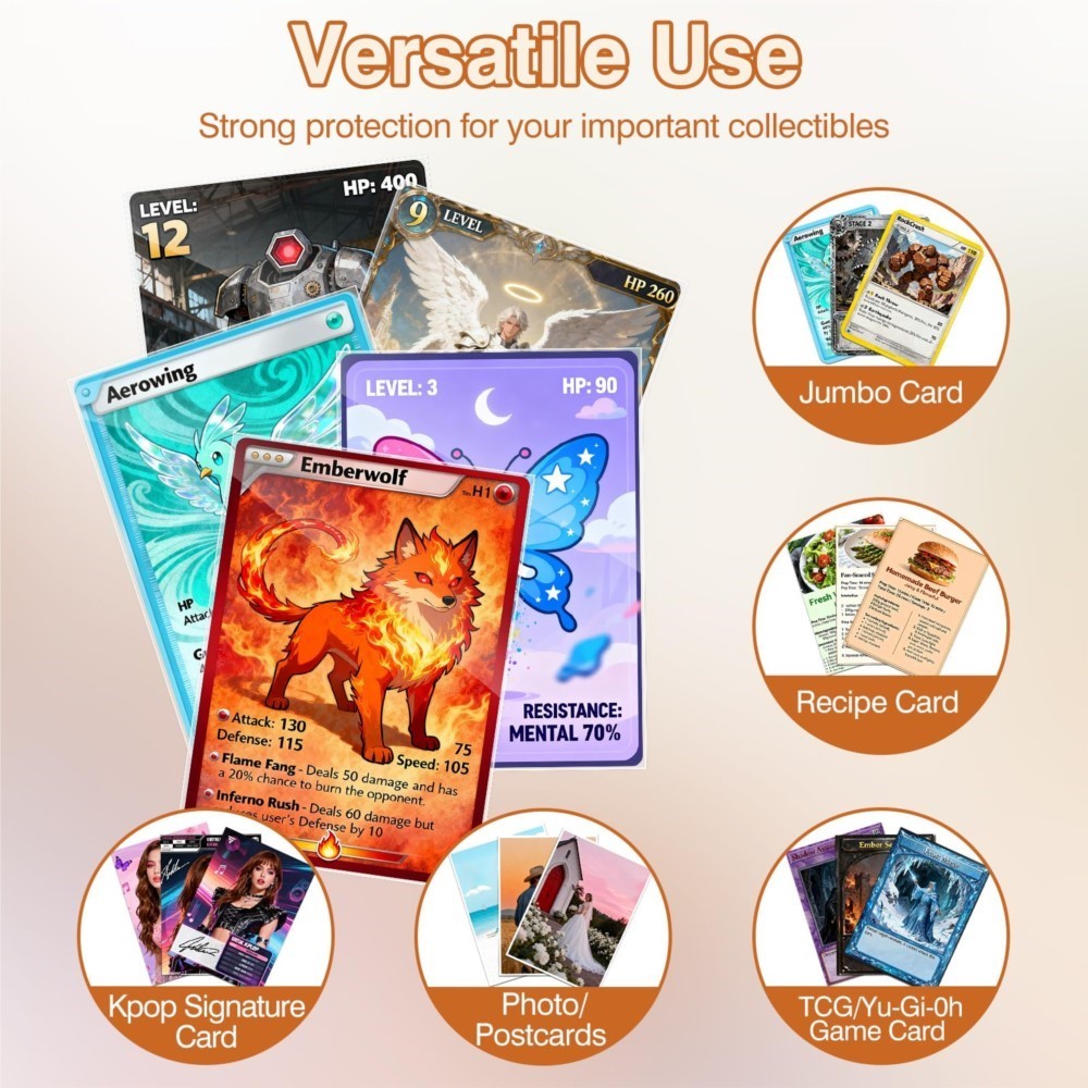 50-250pcs 투명 점보 카드 슬리브 15x20.5 - Collector Card Sleeve 리뷰 및 가격